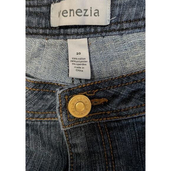 Venezia Bootcut Jeans Size 20 Plus Y2K Vintage Medium Wash Denim Front Seam - Picture 4 of 10